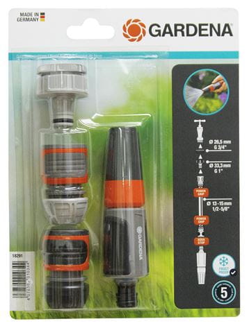 GARDENA 水喉接頭及噴嘴基本套裝 18291-20