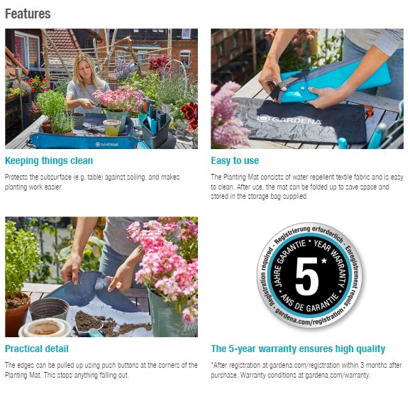 Gardena City Gardening Planting Mat S Garden Plus