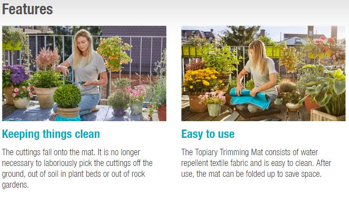Gardena City Gardening Topiary Trimming Mat Garden Plus