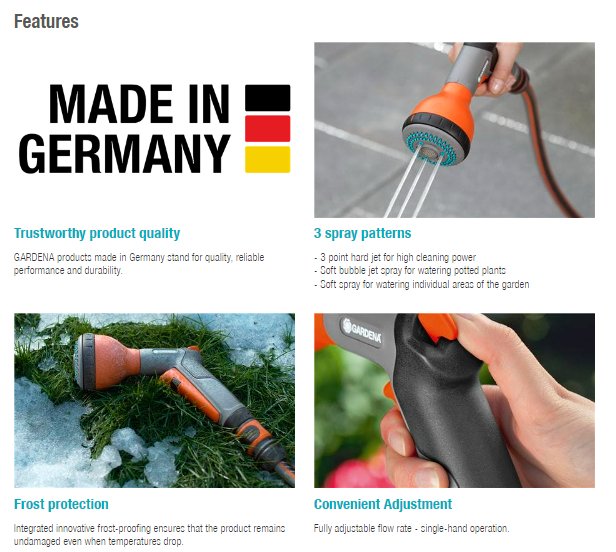 Gardena Classic Multi Sprayer Garden Plus