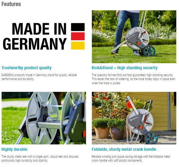 Gardena CleverRoll M Easy Metal Set Garden Plus