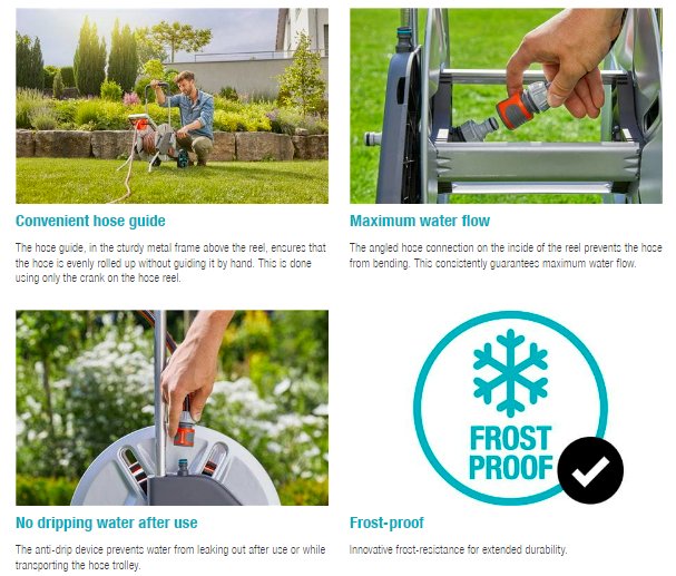 Gardena CleverRoll M Easy Metal Set Garden Plus