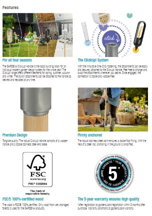 Gardena ClickUp! Handle Garden Plus