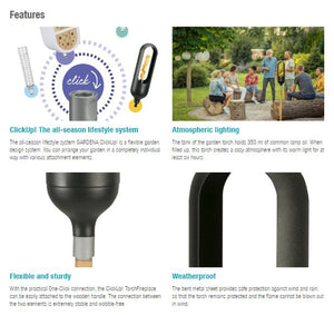 Gardena ClickUp! TorchFireplace Garden Plus