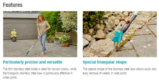 Gardena Combisystem 2in1 Patio Weeder Garden Plus