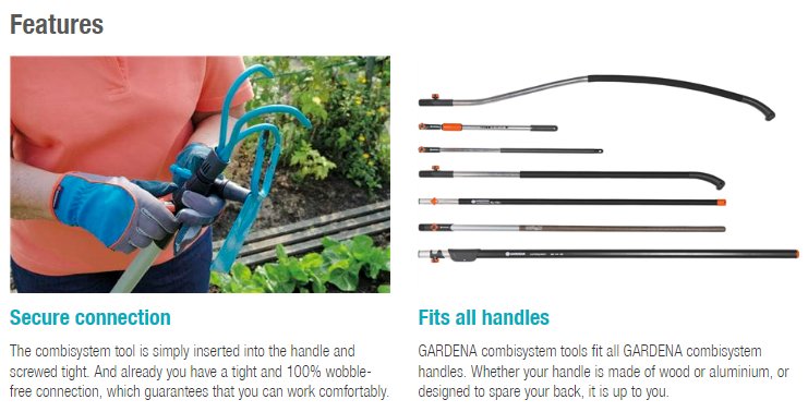 Gardena Combisystem Cultivator, 3.6cm width Garden Plus