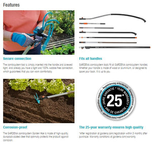 Gardena Combisystem Garden Hoe, 7.5cm width Garden Plus