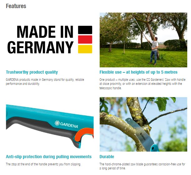 Gardena Combisystem Gardeners’ Saw 300 PP, curved Garden Plus