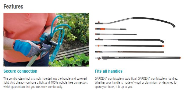 Gardena Combisystem Gather Rake Garden Plus