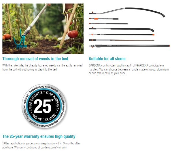 Gardena Combisystem Grubber-Rake Garden Plus