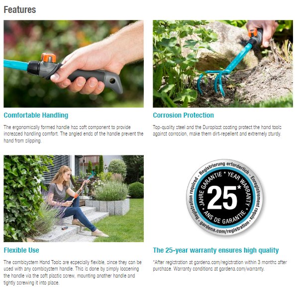 Gardena Combisystem Hand Grubber Garden Plus