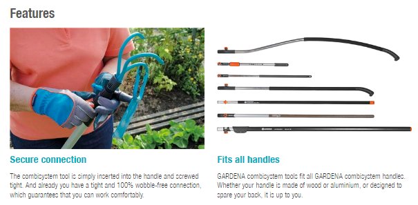 Gardena Combisystem Lawn Edge Trimmer Garden Plus