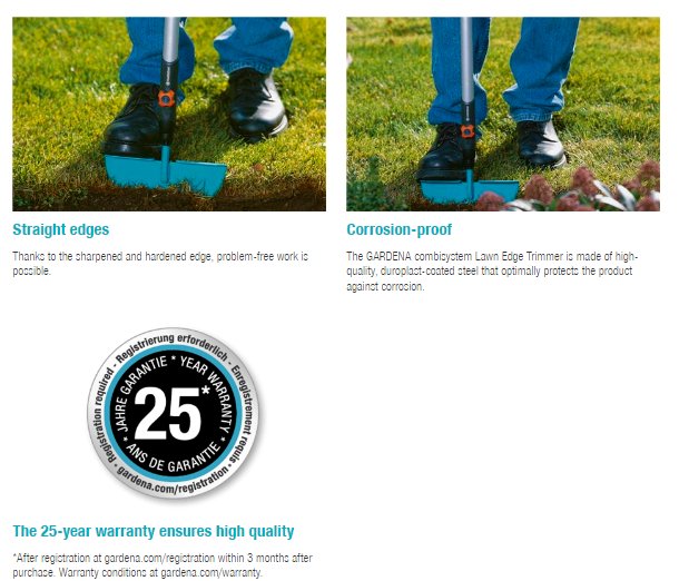 Gardena Combisystem Lawn Edge Trimmer Garden Plus