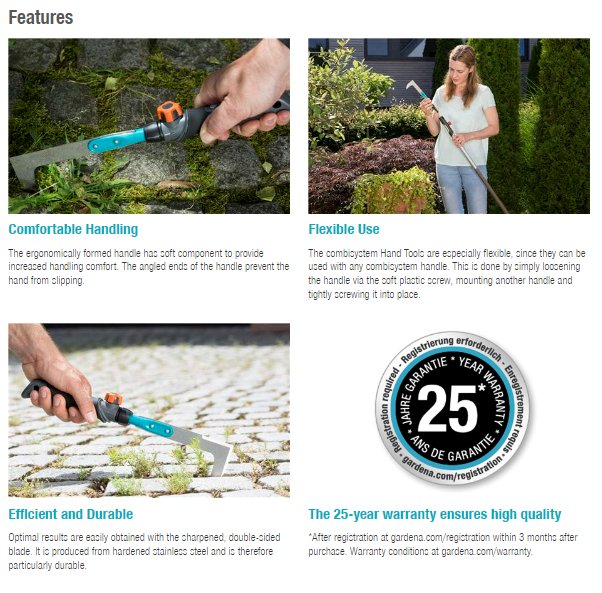 Gardena Combisystem Patio Weeder Garden Plus