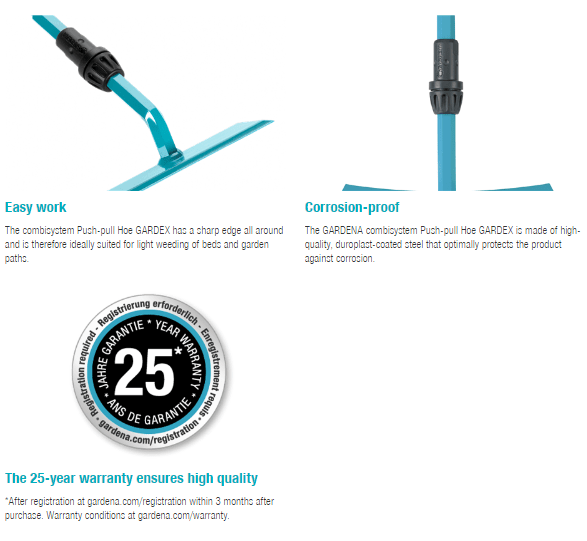Gardena Combisystem Push-pull Hoe “GARDEX” Garden Plus