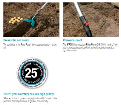 GARDENA combisystem Ridge Plough 16 cm 3118-20