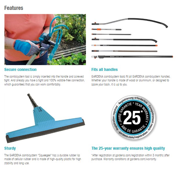 Gardena Combisystem Squeegee Garden Plus