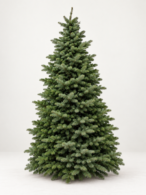Fresh-cut Noble Fir tree — 7–8 ft